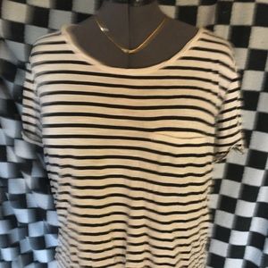🤡5 for 20🤡 black and white stripped top